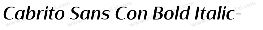Cabrito Sans Con Bold Italic字体转换